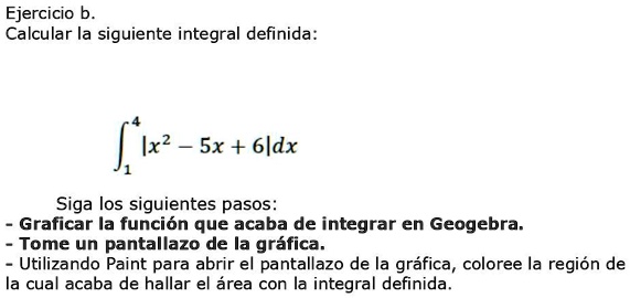 Solved Integral Definida Desarrollar El Ejercicio Que Ha Elegido