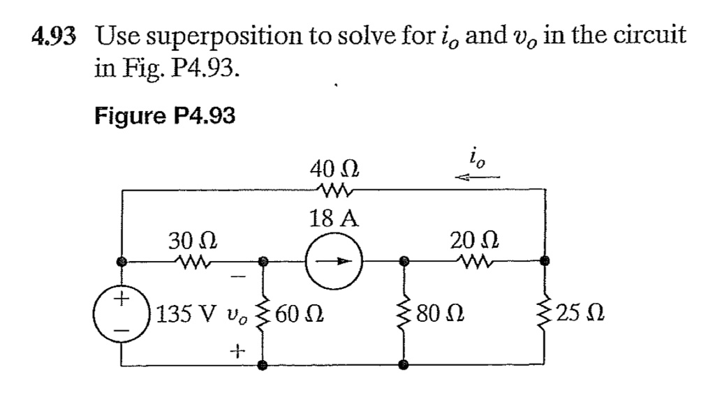 Use Superposition To Solve For I And V In The Circuit In Figure