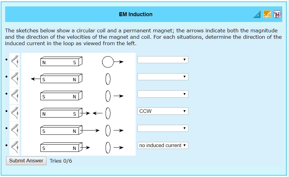 SOLVED EM Induction The Sketches Below Show A Circular Coil And A