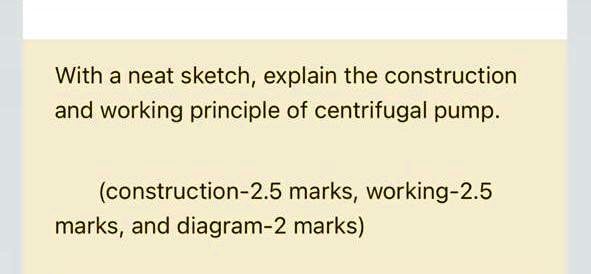 SOLVED With A Neat Sketch Explain The Construction And Working