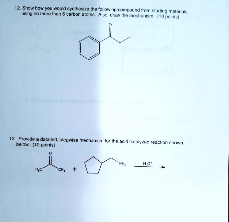 Solved Show How You Would Synthesize The Following Compound From