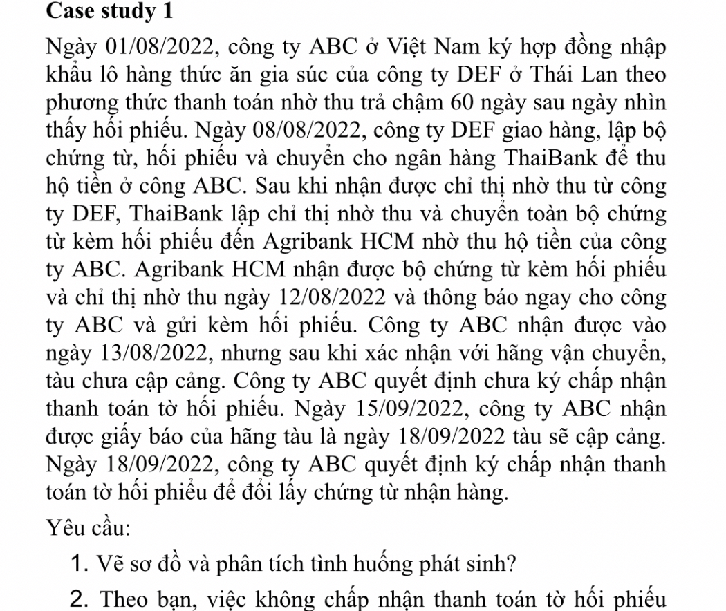 Case study Ngày công ty ABC Vi t Nam ký h p ng nh p kh u lô hàng th c n gia