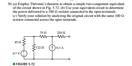 Solved Employ Thevenin S Theorem To Obtain A Simple Two Component