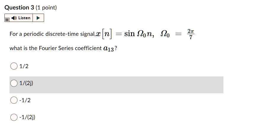 Solved Question Point Listen For A Periodic Discrete Time Signal