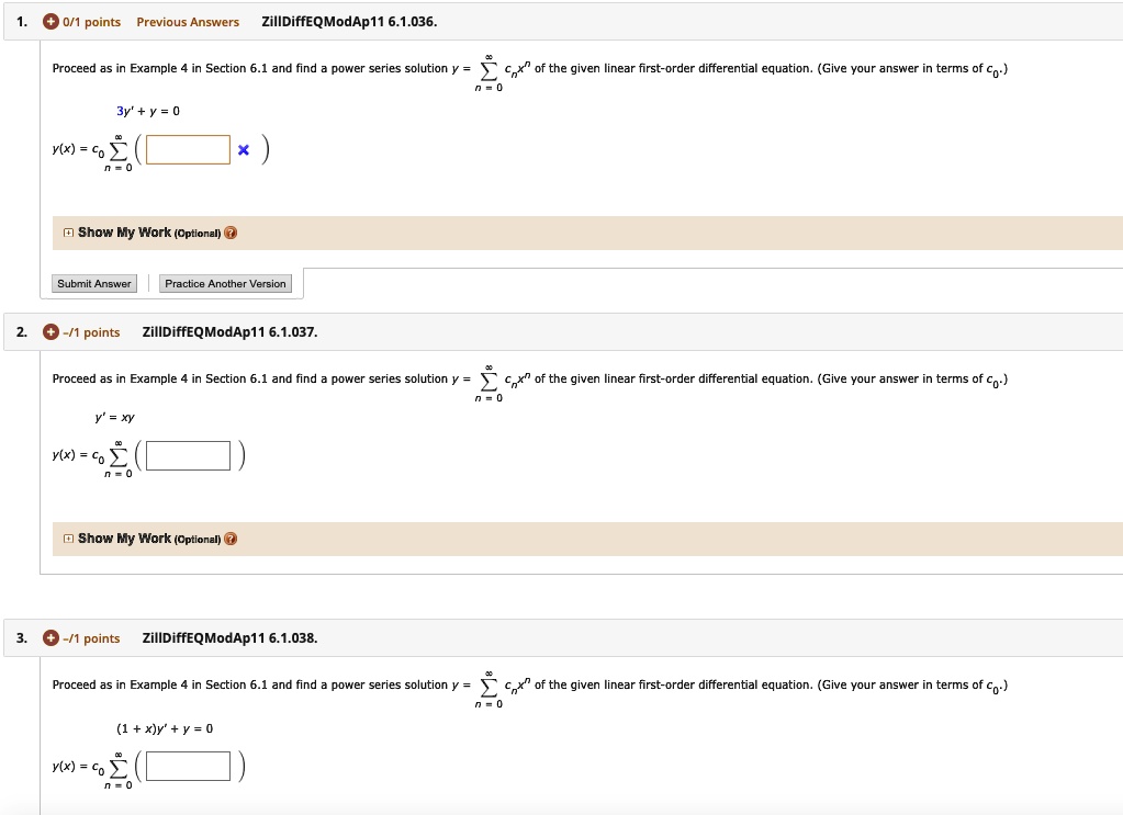 Solved Zill Diff Eq Mod Ap Proceed As In Example In Section