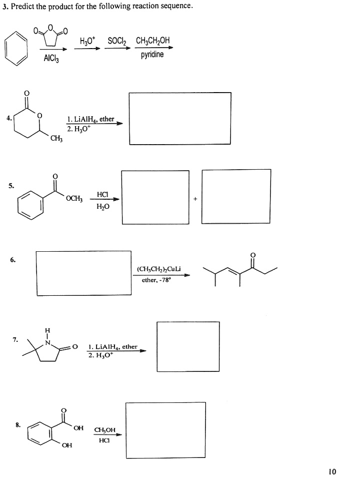 Solved Predict The Product For The Following Reaction Sequence Hyot