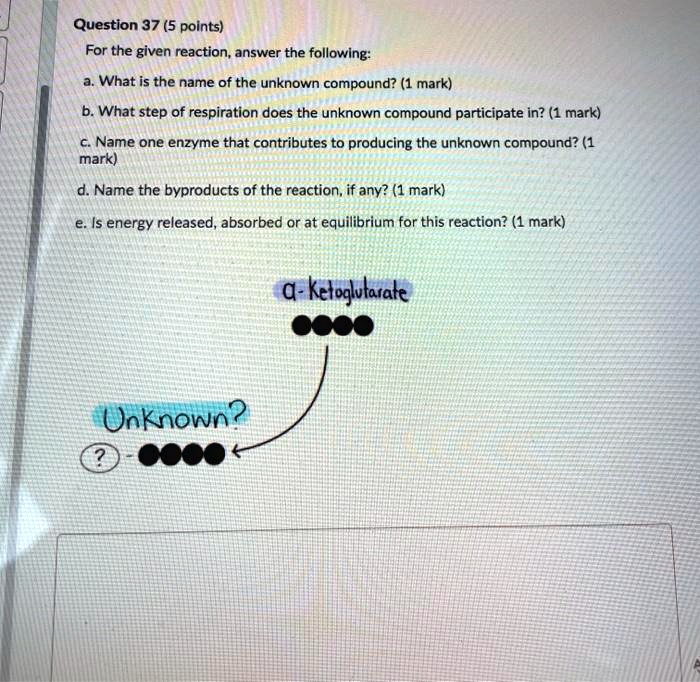 Solved Question Points For The Given Reaction Answer The