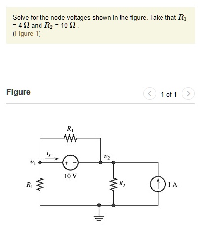 Solved Find V V And Is Solve For The Node Voltages Shown In The