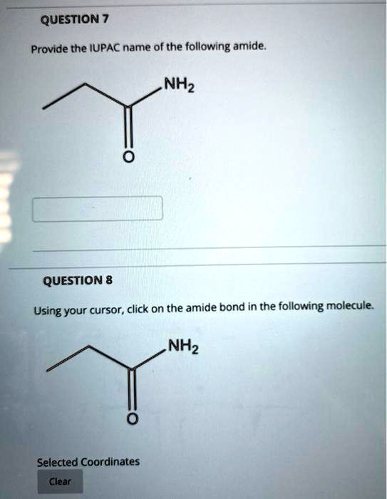 Solved Question Provide The Iupac Name Of The Following Amide Nhz