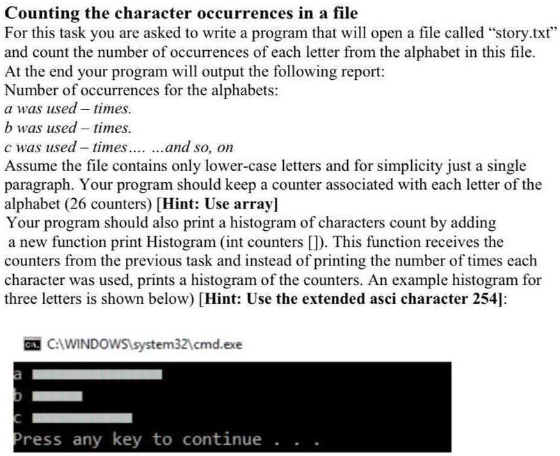 SOLVED Write A Program In C Language To Count The Occurrences Of Each