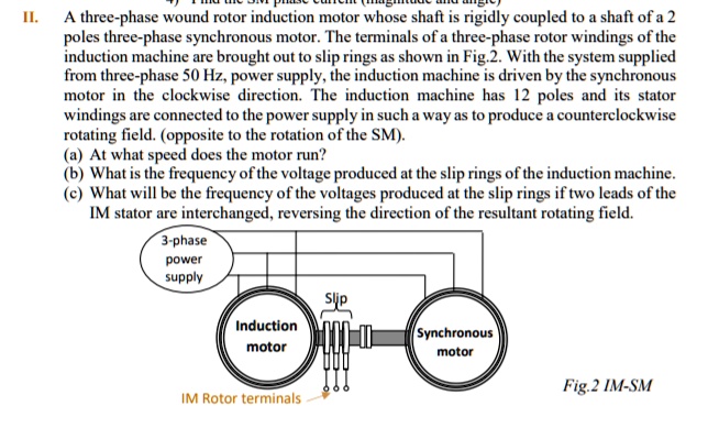 SOLVED II A Three Phase Wound Rotor Induction Motor Whose Shaft Is