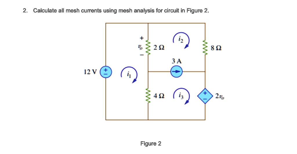 Solved Calculate All Mesh Currents Using Mesh Analysis For Circuit