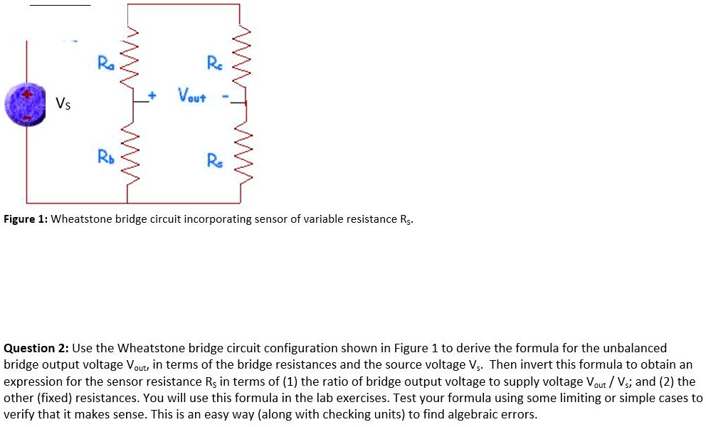 SOLVED D Ed NoA SA 9d 2d Figure 1 Wheatstone Bridge Circuit