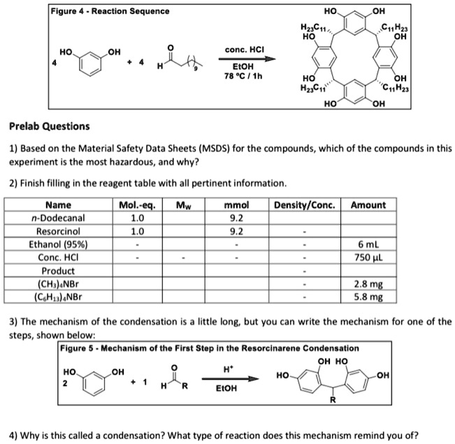 SOLVED Figure Reaction Sequence HO H2C 1 HO C2H6 Oh HO Conc HCl