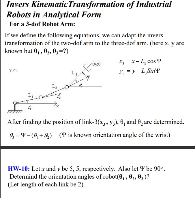 SOLVED Invers KinematicTransformation Of Industrial Robots In