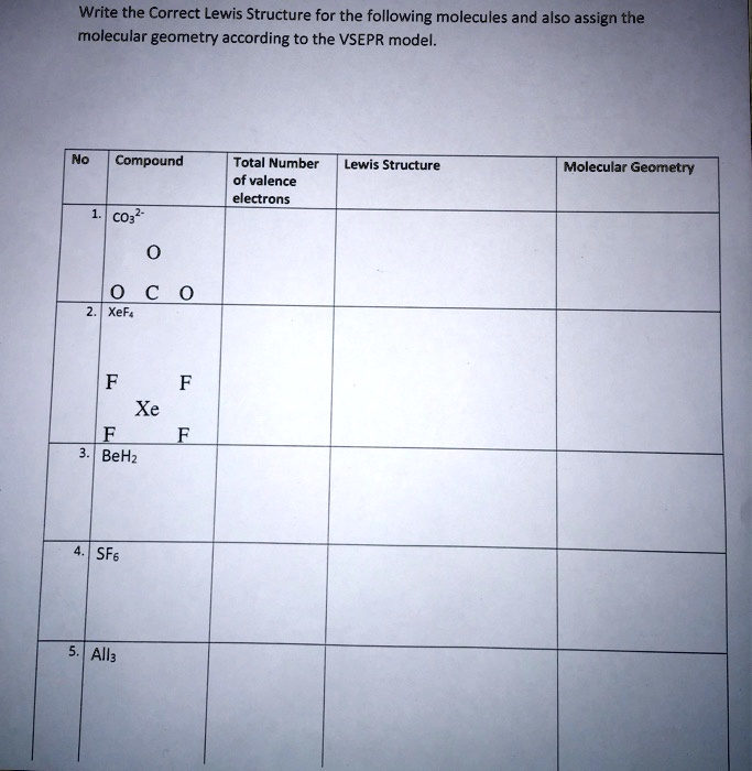 Solved Text Write The Correct Lewis Structure For The Following