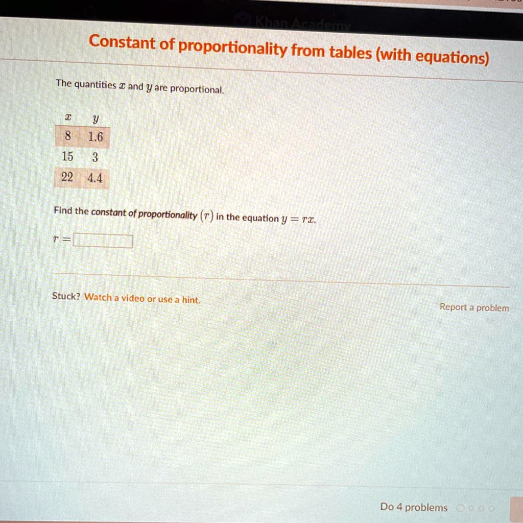 SOLVED The Quantities X And Y Are Proportional Find The Constant Of