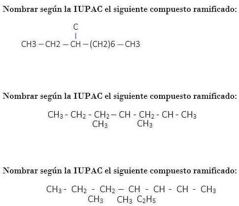 SOLVED Tema Hidrocarburos Alcanos Nombrar Los Siguientes Compuestos