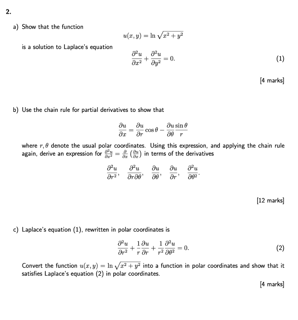 VIDEO Solution A Show That The Function U X Y Ln X 2 Y 2 Is A