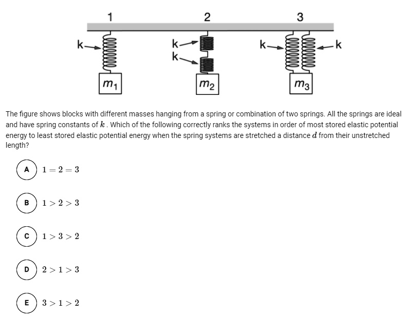 7 X 1 M1 M2 M3 The Figure Shows Blocks With Different Masses Hanging