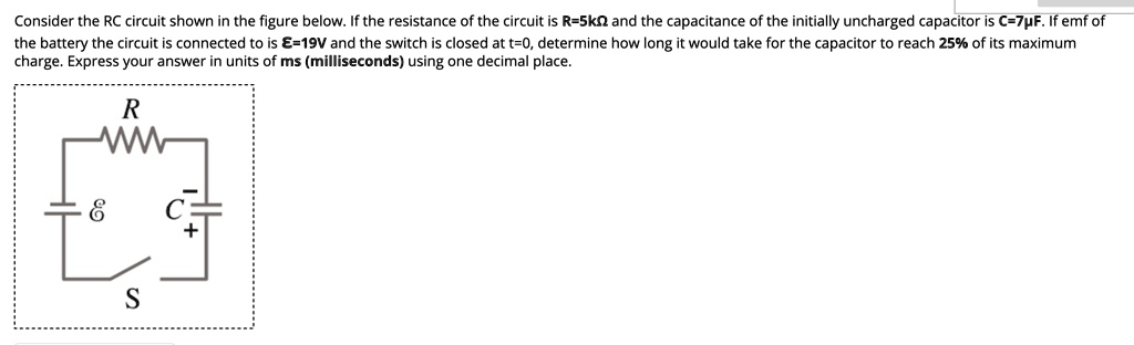 Consider The RC Circuit Shown In The Figure Below If SolvedLib