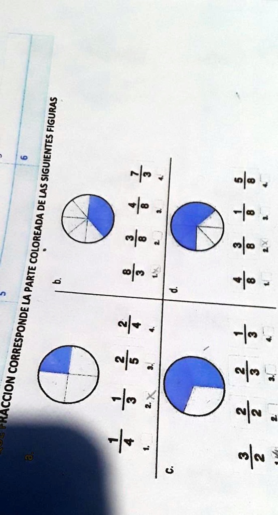 Solved A Que Fraccion Corresponde La Parte Coloreada De La Siguiente