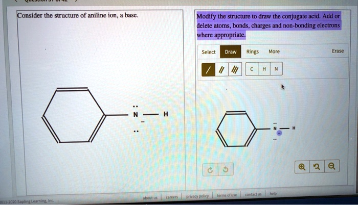 Solved Consider The Structure Of Aniline Ion Base Modify The