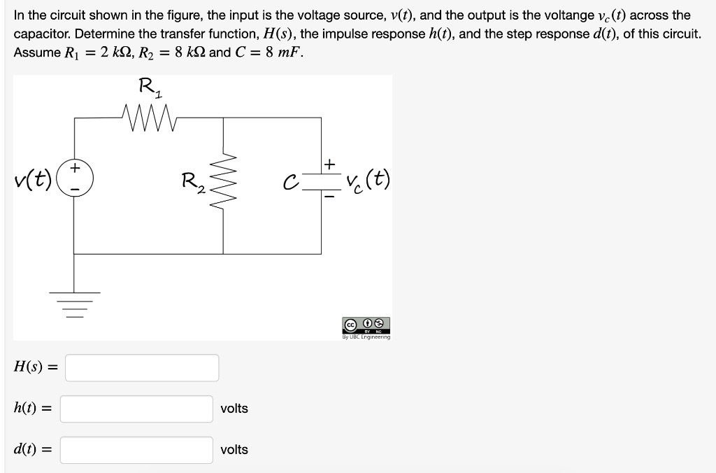 Solved In The Circuit Shown In The Figure The Input Is The Voltage