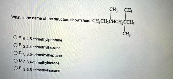 SOLVED CH CH What Is The Name Of The Structure Shown Here CH CH CHCH