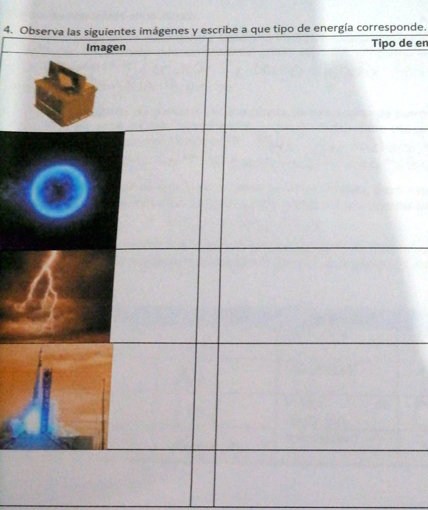 SOLVED 4 Observa las siguientes imágenes y escribe a que tipo de