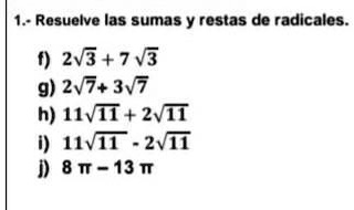 SOLVED Resuelve Las Sumas Y Las Restas Radicales Plis Me Ayudan