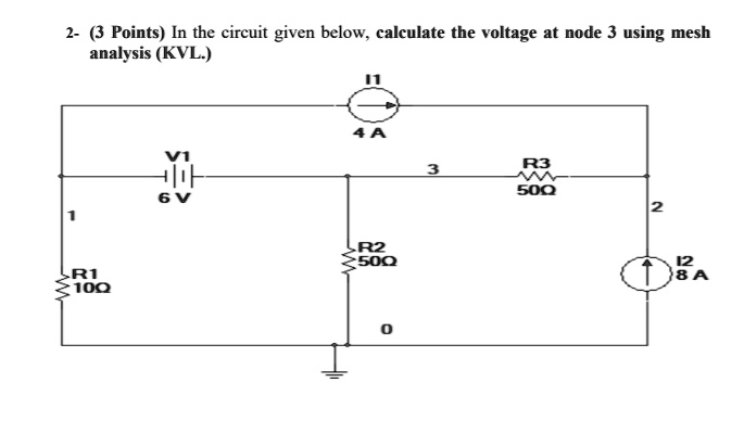 Solved Points In The Circuit Given Below Calculate The Voltage