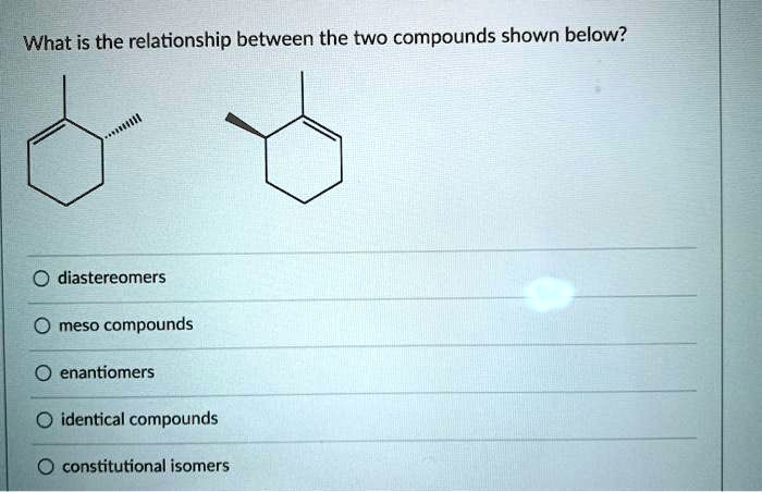 Solved What Is The Relationship Between The Two Compounds Shown Below