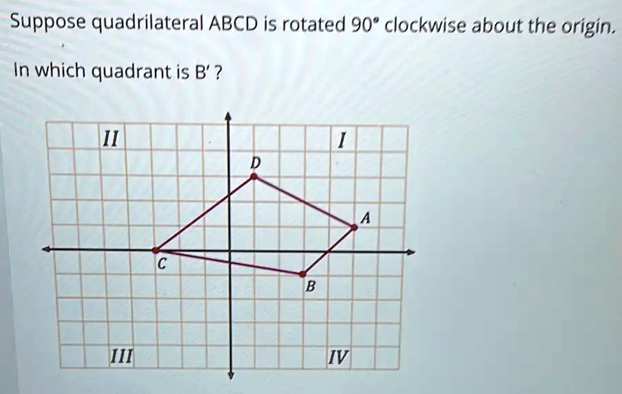 SOLVED Suppose Quadrilateral ABCD Is Rotated 90 Clockwise About The