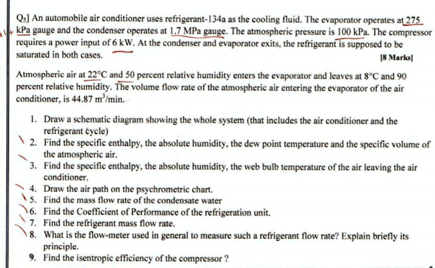 SOLVED An Automobile Air Conditioner Uses Refrigerant 134a As The