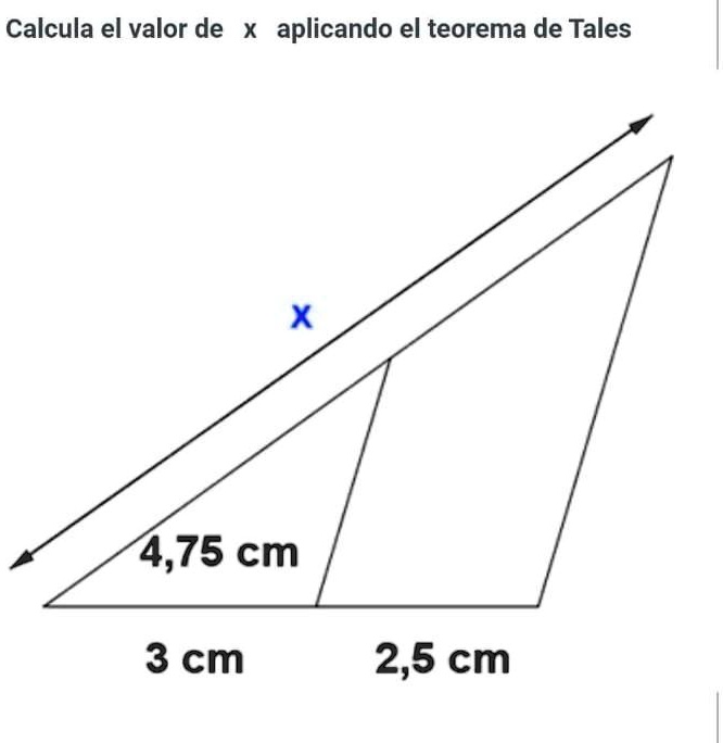 SOLVED Calcular El Valor De X Aplicando El Teorema De Tales Como Le