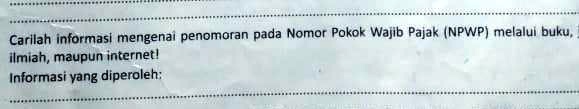 Solved Kode Seri Pada Npwp Carilah Informasi Mengenai Penomoran Pada Nomor Pokok Wajib Pajak