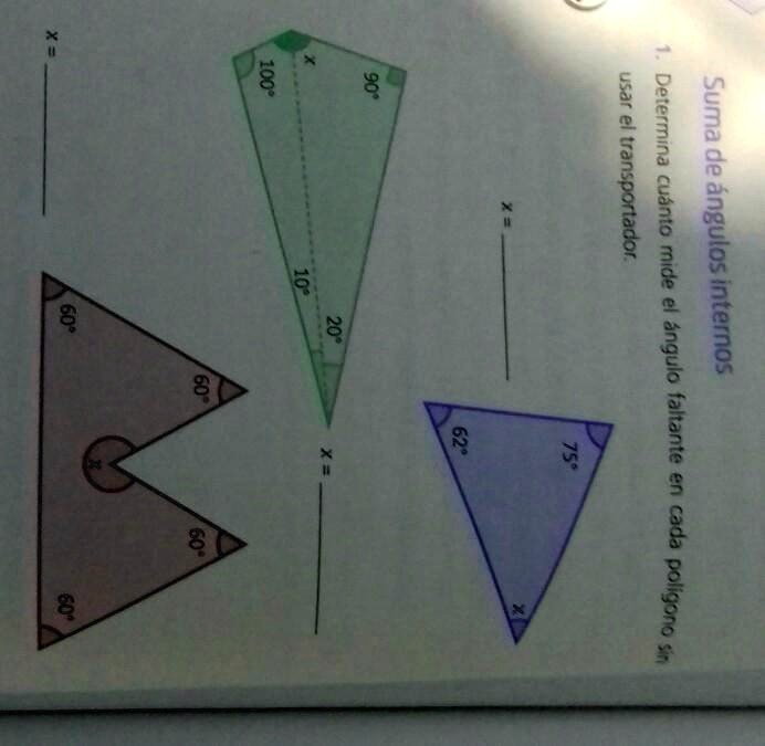 SOLVED Suma de ángulos internos Determina cuánto mide el ángulo