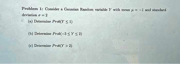 Solved Problem Consider A Gaussian Random Variable With Mean