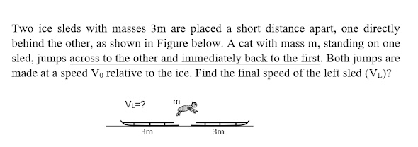 SOLVED Two Ice Sleds With Masses 3m Are Placed A Short Distance Apart