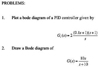 Solved Text System Dynamics Problems Plot A Bode Diagram Of A Pid