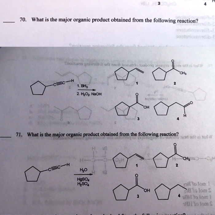 Solved What Is The Major Organic Product Obtained From The