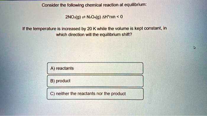 Solved Consider He Following Chemical Reaction At Equilibrium Zno G