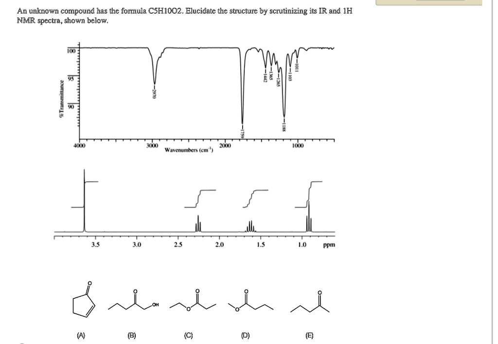 SOLVED An Unknown Compound Has The Formula CSHIOOZ Elucidate The