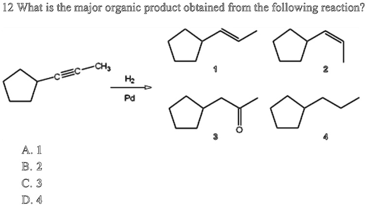 Solved What Is The Major Organic Product Obtained From The