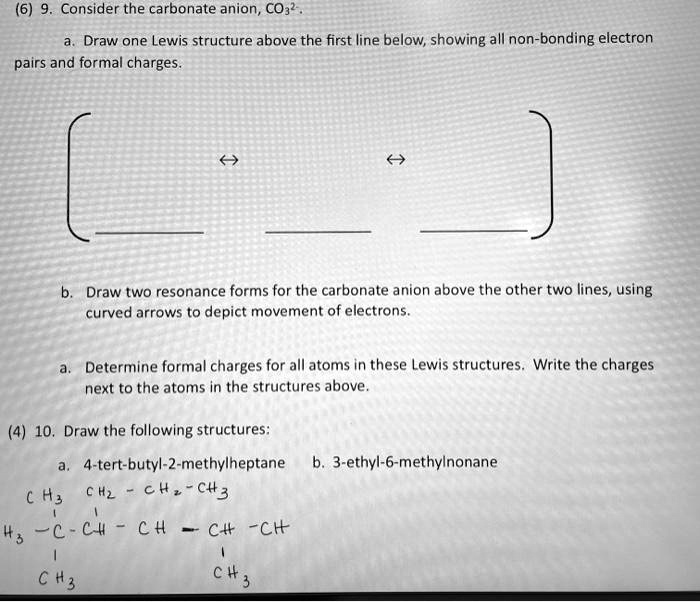 Solved Consider The Carbonate Anion Co Draw One Lewis