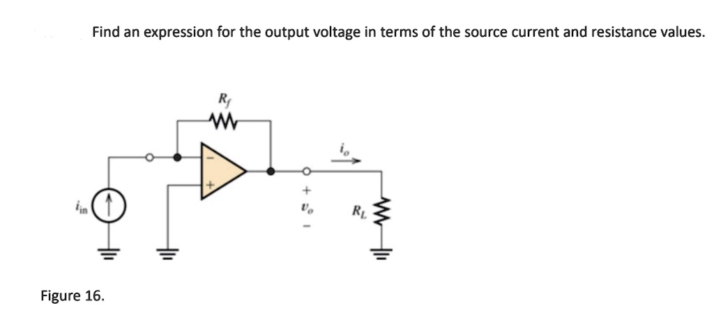 SOLVED Find An Expression For The Output Voltage In Terms Of The