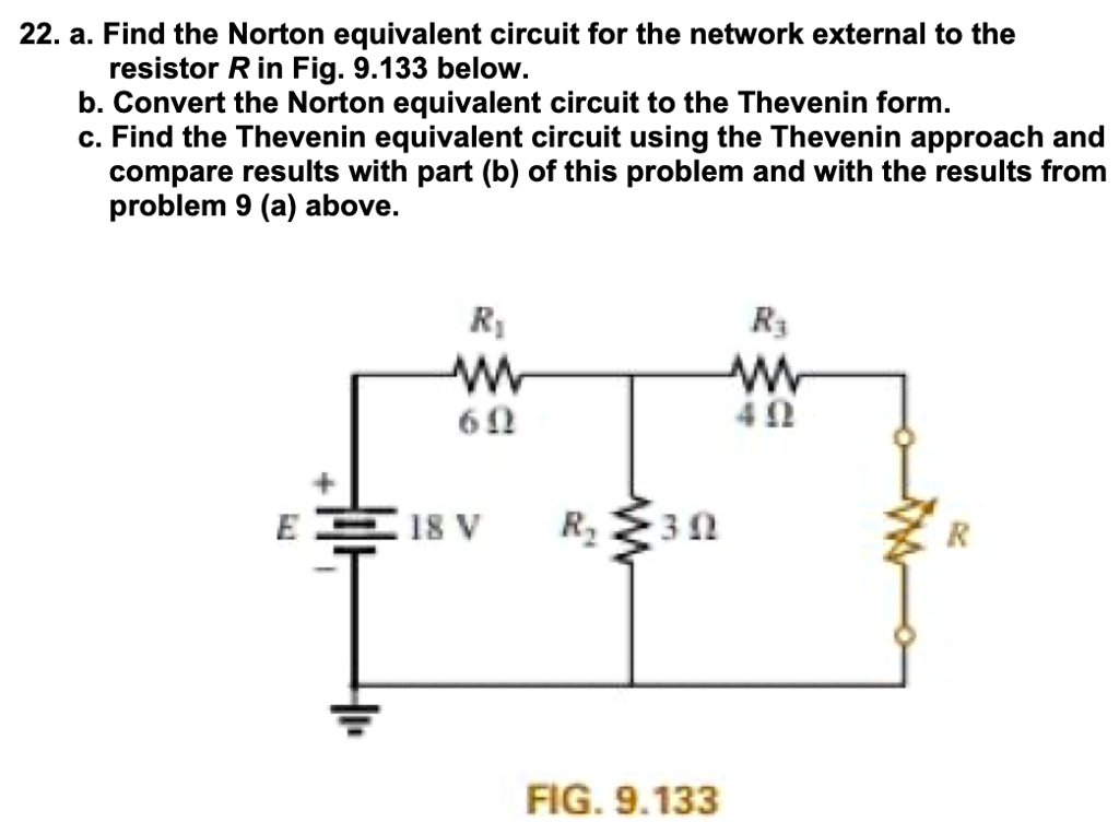 Solved A Find The Norton Equivalent Circuit For The Network