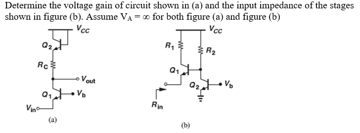 SOLVED Determine The Voltage Gain Of Circuit Shown In A And The Input