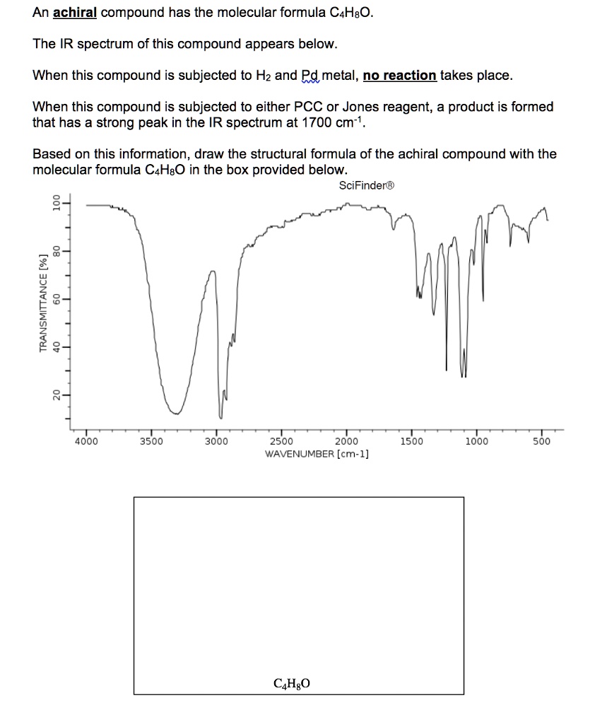 SOLVED An Achiral Compound Has The Molecular Formula C4H8O The IR